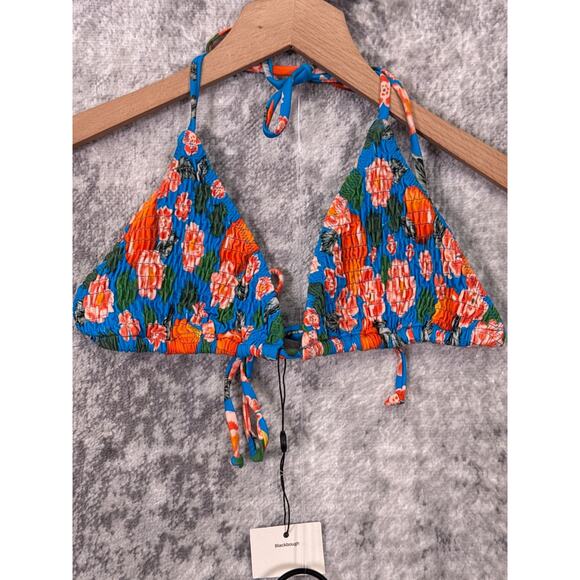 New Blackbough Bikini Set Large Womens Blue Smocked Fruit Print - Picture 2 of 8